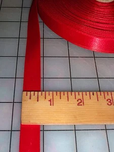 5/8" Red Satin Ribbon, 10 Yards - Picture 1 of 2