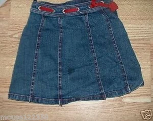 Gymboree Tiger Club Love Jean Skirt sz 5  Cute Stretch - Picture 1 of 1