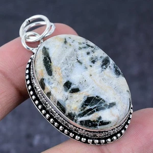 Chromdiopsid Edelstein 925 Sterlingsilber Schmuck Anhänger 2,17" X-Mas Geschenk G6 - Bild 1 von 4