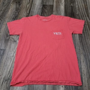 Yeti Coolers T Shirt Men's Red Medium Crewneck Fishing Outdoors Camping - Picture 1 of 8
