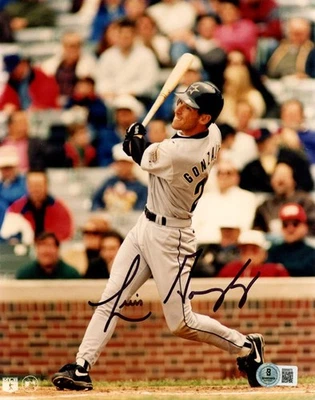 LUIS GONZALEZ SIGNED 8x10 PHOTO ARIZONA DIAMONDBACKS DBACKS  WS HERO BECKETT BAS - Image 1 of 2