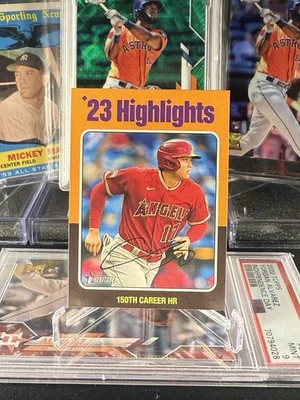 2024 Topps Heritage Mini #7 '23 Highlights Shohei Ohtani 150th HR - PR/325 SP - Image 1 of 4