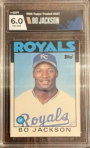 1986 TOPPS TRADED #T50 BO JACKSON RC HGA 6 EX/NM KANSAS CITY ROYALS - Picture 1 of 2