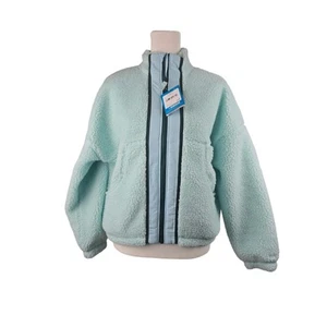 DSG Cozy Fleece Full Zip Girls Large Sherpa Shoreside Blue - Picture 1 of 16