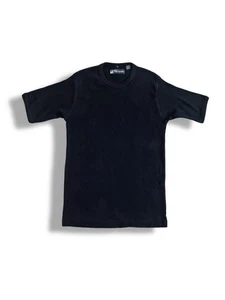 Point Zero Vintage Black Men's Crewneck Fitted Ribbed T-Shirt Size Large - Picture 1 of 5