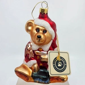 VTG 1997 Boyd's Bear Limited Edition Blown Glass Santa Claus Teddy Bear Ornament - Picture 1 of 6