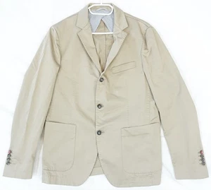 Breco's Beige 3 Knöpfe Lässig Stretchig Baumwolle Blazer Herren Gr. 52 - Bild 1 von 7