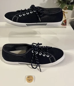 Lands End Damenschuhe Gr. 8,5 M Sneaker Mesh dunkelblau Schnürer - Bild 1 von 5