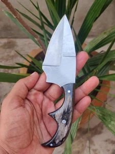 Handgefertigtes Full-Tang Skinner Messer 7" Edelstahlklinge mit exotischem Horng - Bild 1 von 5