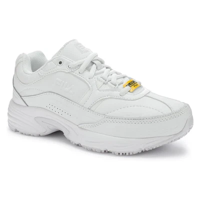 Fila Women's Memory Workshift Slip Resistant Shoes, White, Size 8 M - Image 1 of 4