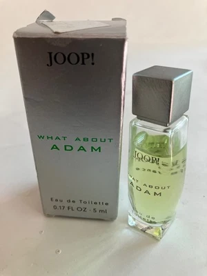 Joop WHAT ABOUT ADAM 0.17oz/ 5ml EDT Splash MINIATURE for Men, VINTAGE, RARE - Image 1 of 2