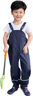 Pantaloni Impermeabili Bambini E Ragazzi,Salopette Antipioggia Bimbo,Tuta Pioggi - Immagine 1 di 4