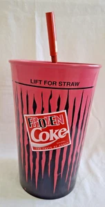 Coca Cola FROZEN COKE Vintage Straw Holder Dispenser Pink Black RARE Milk Bar - Picture 1 of 10