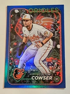 Colton Cowser - 2024 Topps Holiday Metallic Blue Glitter Rookie Card - Picture 1 of 2