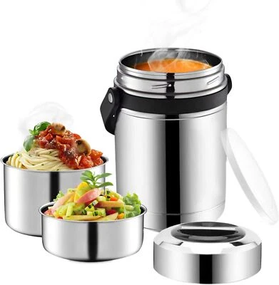 BRANDED Termos Para Comida Grande 61 Oz Caliente Calentador De Portatil Acero Inoxidable