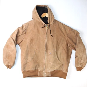 Carhartt Coat Men XL Canvas Brown J130 Workwear Stained Streetwear 90s Y2K - Picture 1 of 9