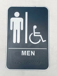 INSEGNA BAGNO BAGNO UOMO ACCESSIBILE AI DISABILI 6X9 - Foto 1 di 3