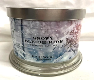 HOMEWORX by Harry Slatkin SNOWY SLEIGH RIDE  4 Wick 18 oz Jar Candle - Picture 1 of 3