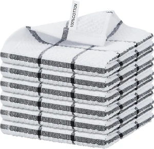 6 Pack Kitchen Dish Cloths, 100% Cotton Dish Towels for Kitchen, Quick Drying Di - Picture 1 of 12