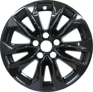 GLOSS BLACK WHEEL SKIN SET 17 in FOR 2022-2024 COROLLA CROSS LE - Picture 1 of 8