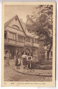 CPA BARR 67 - PLACE DU MARCHE AUX POMMES DE TERRE FEMME COSTUME ALSACE 1930 ~C57 - Imagen 1 de 2