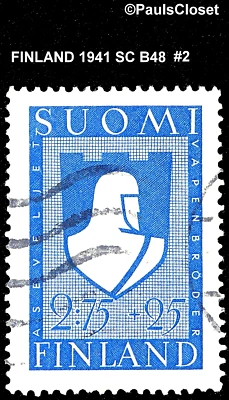 芬兰 1941 SC B48 SURTAX 帮助完成士兵调频战争带俄罗斯 UNG F/VF — 第 1/2 张图片