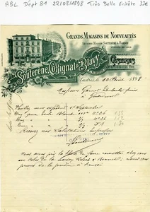Dépt 81- Castres - Très Belle Entête d'un Grand Magasin du 22/08/1898 A Voir !!! - Imagen 1 de 1