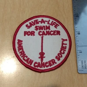 American Cancer Society Swim For Cancer Save-A-Life patch vintage - Picture 1 of 2