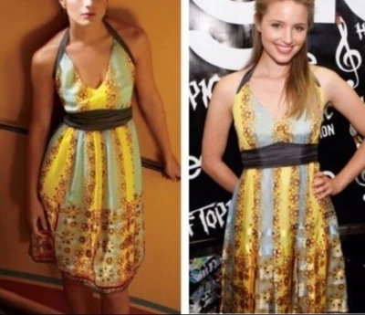 Anthropologie Moulinette Soeurs Electric Age Silk Halter Floral Print Dress Sz 2 - Image 1 of 4