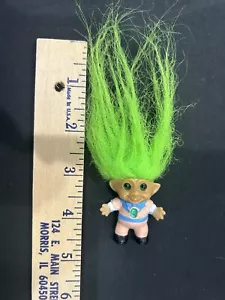 Vintage 1992 Green Hair Green Gem Belly Ace Noveltys Troll Dolls - Picture 1 of 6