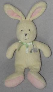 Vtg Carters Plush Yellow Bunny Rabbit Rattle Soft Baby Toy Turtle  - Picture 1 of 4