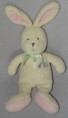 Vtg Carters Plush Yellow Bunny Rabbit Rattle Soft Baby Toy Turtle  - Image 1 of 4