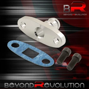 5/8" NPT Turbine T3 T4 GT55 Turbocharger Oil Feed Hose Fitting Adapter + Gasket - Picture 1 of 3