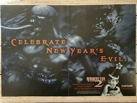 Resident Evil 2 PC Nintendo 64 Playstation 1 PS1 Dreamcast Promo Ad Print Poster