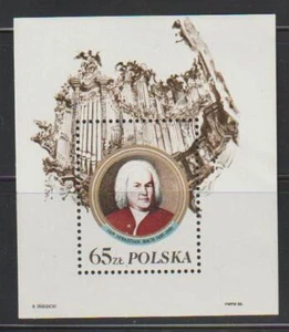 POLEN 1985 BRIEFMARKEN JOHANN SEBASTIAN BACH BLOCK SC2712 POSTFRISCH POL34 - Bild 1 von 1