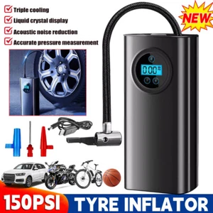 Tyre Inflator Cordless Portable Car Biike Electric Tire Inflator Pump 150PSI LCD - Picture 1 of 11