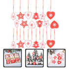 2 Boxes Christmas Tree Pendant Wooden Tags Decoration Indoor Star Ornament Love