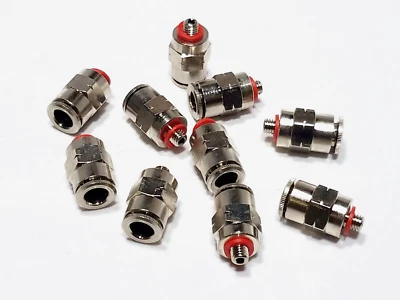 10 WH 1168x4A 1/4" Tube OD x 10-32 UNF Thread MALE Connector Push to Connect - Image 1 of 4