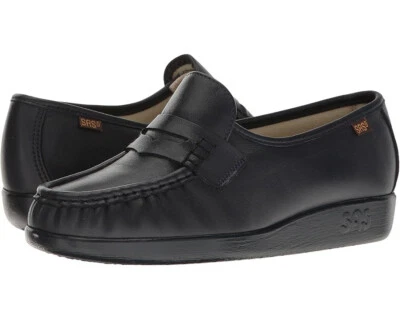Women's SAS Classic Slip-On Comfort Loafer Shoes 0006-020 Black Leather USA - Image 1 of 4
