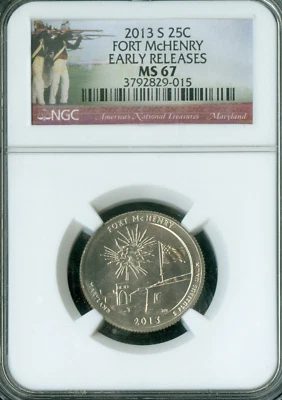 2013 S FORT MCHENRY E.R.  QUARTER MS67  * - Image 1 of 2