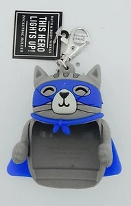 BATH & BODY WORKS BLUE GREY SUPER HERO KITTY POCKET |BAC GEL HODLER NEW! - Picture 1 of 3
