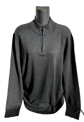 NEW Smartwool Sweater Charcoal Gray Long Sleeve 1/4 Zip Neck Size Large NWT - Image 1 of 4
