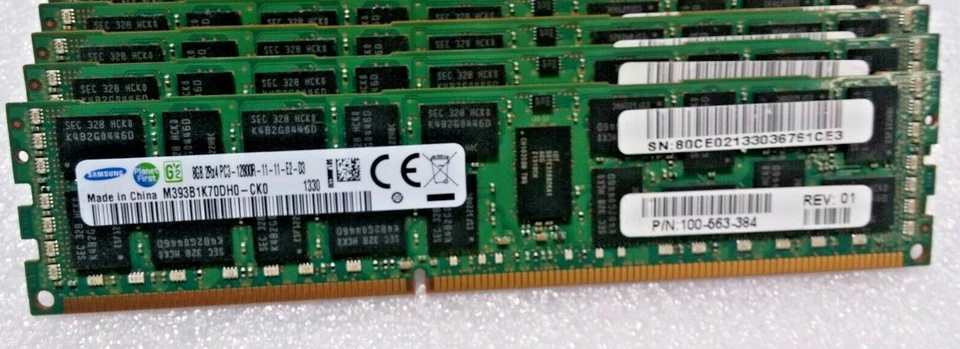 Samsung 8GB 2Rx4 PC3-12800R REG ECC Server Memory - Image 1 of 1