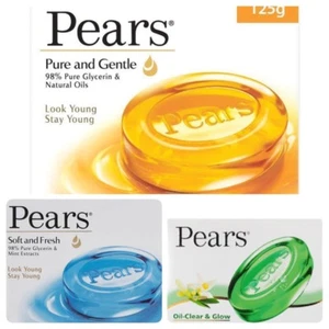 Pears Pure and Gentle, Soft & Fresh, Oil Clear & Glow Soap Bathing Bar 125 gm - Picture 1 of 10