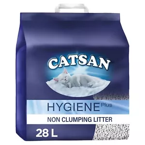 28L Catsan Hygiene Non-Clumping Odour Control Cat Litter Kitten Litter (2x14L) - Picture 1 of 10