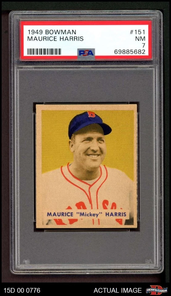 1949 Bowman #151 Mickey Harris Red Sox RC PSA 7 - NM - Image 1 of 1