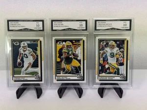 2025 Panini Donruss Jordan Love Josh Jacobs Christian Watson Packers ¡Juego de 3 cartas! - Imagen 1 de 7