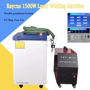 Raycus 1500W Laser Welder Metal Cutting Weld Seam Clean Machine Double pendulum - Picture 1 of 17