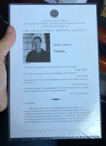 Sealed "Timeline" Michael Crichton Signed First Edition Society Franklin Library - Picture 1 of 4