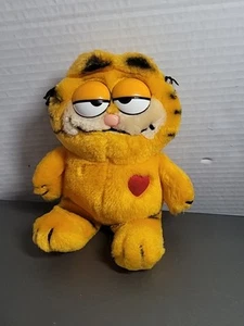 Juguete de peluche Garfield The Cat Red Heart 1981 de colección de Dakin - Imagen 1 de 7